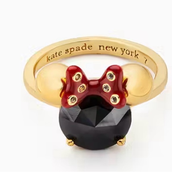 NWT - ♠️ SET Disney X Kate Spade New York Minnie Ring & Minnie Earring Stud S… - Picture 2 of 6